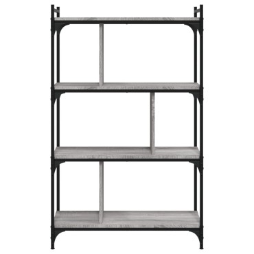 vidaXL Βιβλιοθήκη 4 Επιπέδων Γκρι Sonoma 76x32x123cm Επεξ. Ξύλο 1 τεμ.