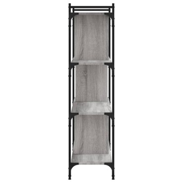 vidaXL Βιβλιοθήκη 4 Επιπέδων Γκρι Sonoma 76x32x123cm Επεξ. Ξύλο 1 τεμ.