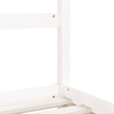 vidaXL Πλαίσιο Παιδικού Κρεβατιού Λευκό 90x190cm από Μασίφ Ξύλο Πεύκου 1 τεμ. - Μονό