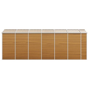 vidaXL Αποθήκη Κήπου Ανοιχτό Καφέ 191x555x198 εκ. Γαλβανισμένο Ατσάλι