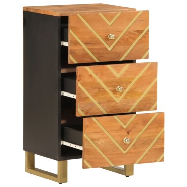 vidaXL Βοηθητικό Έπιπλο Καφέ/Μαύρο 40x33,5x75cm Μασίφ Ξύλο Μάνγκο 1 τεμ.