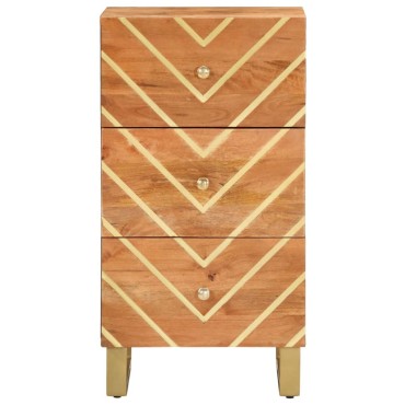 vidaXL Βοηθητικό Έπιπλο Καφέ/Μαύρο 40x33,5x75cm Μασίφ Ξύλο Μάνγκο 1 τεμ.