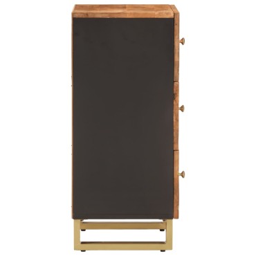 vidaXL Βοηθητικό Έπιπλο Καφέ/Μαύρο 40x33,5x75cm Μασίφ Ξύλο Μάνγκο 1 τεμ.