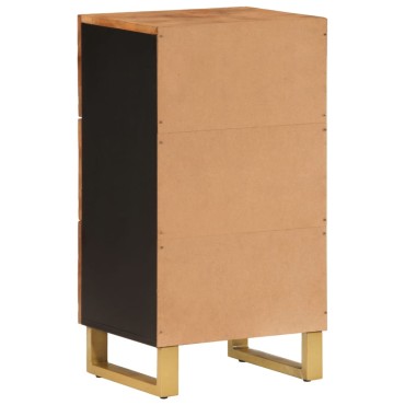vidaXL Βοηθητικό Έπιπλο Καφέ/Μαύρο 40x33,5x75cm Μασίφ Ξύλο Μάνγκο 1 τεμ.