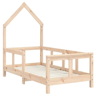 vidaXL Πλαίσιο Παιδικού Κρεβατιού 70x140cm από Μασίφ Ξύλο Πεύκου 1 τεμ. - Μονό