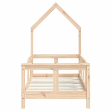 vidaXL Πλαίσιο Παιδικού Κρεβατιού 70x140cm από Μασίφ Ξύλο Πεύκου 1 τεμ. - Μονό