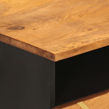 vidaXL Τραπεζάκι Σαλονιού Καφέ/Μαύρο 80x54x40cm Μασίφ Ξύλο Μάνγκο 1 τεμ.