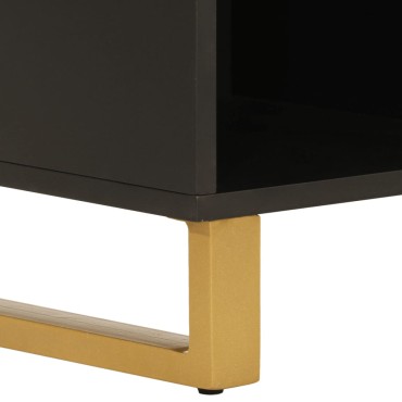 vidaXL Βοηθητικό Έπιπλο Καφέ/Μαύρο 80x33,5x75cm Μασίφ Ξύλο Μάνγκο 1 τεμ.
