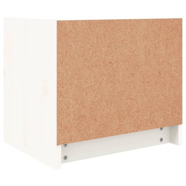 vidaXL Κομοδίνα 2 τεμ. Λευκά 40x31x35,5cm από Μασίφ Ξύλο Πεύκου