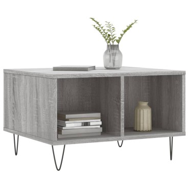 vidaXL Τραπεζάκι Σαλονιού Γκρι Sonoma 60x50x36,5cm Επεξεργασμένο Ξύλο 1 τεμ.