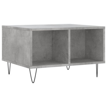 vidaXL Τραπεζάκι Σαλονιού Γκρι Σκυρ. 60x50x36,5cm Επεξεργ. Ξύλο 1 τεμ.
