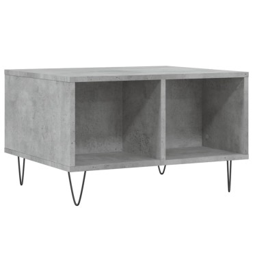vidaXL Τραπεζάκι Σαλονιού Γκρι Σκυρ. 60x50x36,5cm Επεξεργ. Ξύλο 1 τεμ.