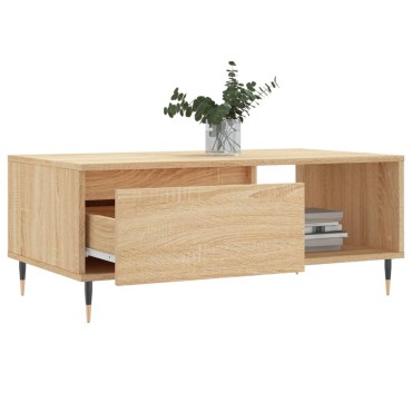 vidaXL Τραπεζάκι Σαλονιού Sonoma Δρυς 90x50x36,5cm Επεξεργασμ. Ξύλο 1 τεμ.