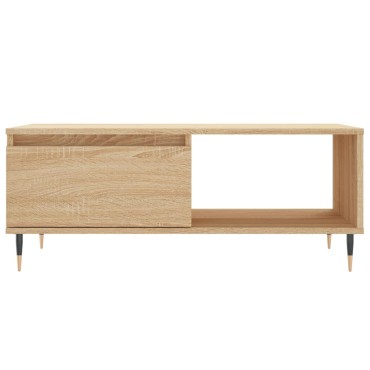 vidaXL Τραπεζάκι Σαλονιού Sonoma Δρυς 90x50x36,5cm Επεξεργασμ. Ξύλο 1 τεμ.
