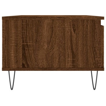 vidaXL Τραπεζάκι Σαλονιού Καφέ Δρυς 90x50x36,5cm Επεξεργασμ. Ξύλο 1 τεμ.