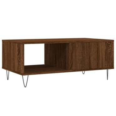vidaXL Τραπεζάκι Σαλονιού Καφέ Δρυς 90x50x36,5cm Επεξεργασμ. Ξύλο 1 τεμ.