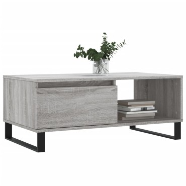 vidaXL Τραπεζάκι Σαλονιού Γκρι Sonoma 90x50x36,5cm Επεξεργασμένο Ξύλο 1 τεμ.