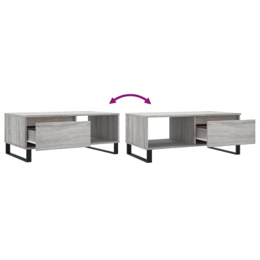 vidaXL Τραπεζάκι Σαλονιού Γκρι Sonoma 90x50x36,5cm Επεξεργασμένο Ξύλο 1 τεμ.