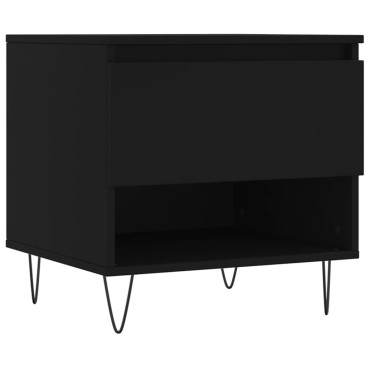 vidaXL Τραπεζάκι Σαλονιού Μαύρο 50x46x50cm από Επεξεργ. Ξύλο 1 τεμ.