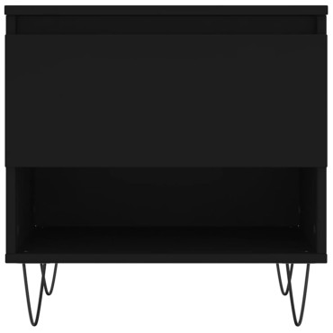 vidaXL Τραπεζάκι Σαλονιού Μαύρο 50x46x50cm από Επεξεργ. Ξύλο 1 τεμ.