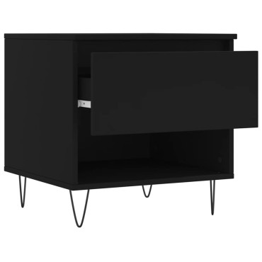vidaXL Τραπεζάκι Σαλονιού Μαύρο 50x46x50cm από Επεξεργ. Ξύλο 1 τεμ.