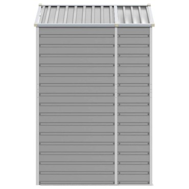 vidaXL Αποθήκη Κήπου Ανοιχτό Γκρι 191x130x198 εκ. Γαλβανισμένο Ατσάλι