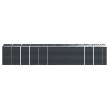 vidaXL Αποθήκη Κήπου Ανθρακί 191x980x198 εκ. Γαλβανισμένο Ατσάλι