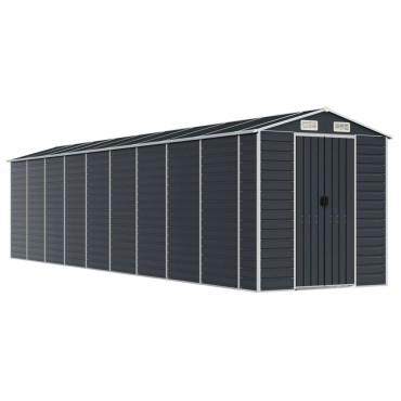 vidaXL Αποθήκη Κήπου Ανθρακί 191x810x198 εκ. Γαλβανισμένο Ατσάλι