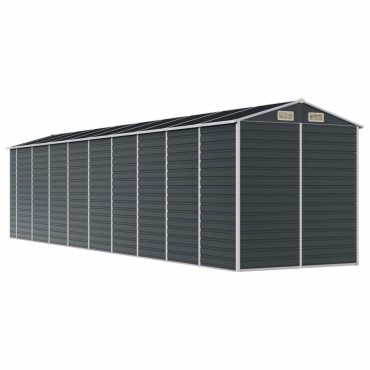 vidaXL Αποθήκη Κήπου Ανθρακί 191x810x198 εκ. Γαλβανισμένο Ατσάλι