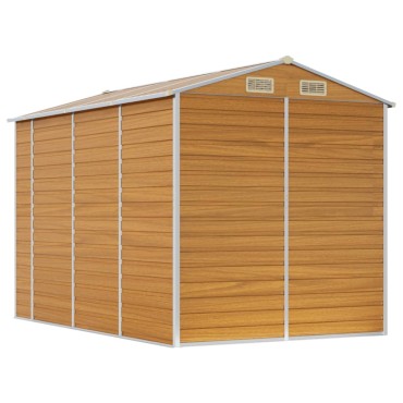 vidaXL Αποθήκη Κήπου Ανοιχτό Γκρι 191x300x198 εκ. Γαλβανισμένο Ατσάλι