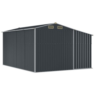 vidaXL Αποθήκη Κήπου Ανθρακί 277x365,5x179 εκ. από Γαλβαν. Ατσάλι