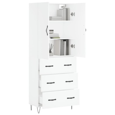 vidaXL Ντουλάπι Λευκό 69,5x34x180cm από Επεξεργασμένο Ξύλο 1 τεμ.