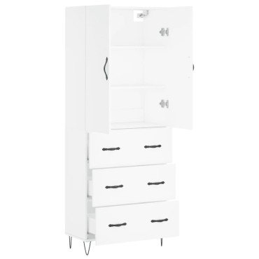 vidaXL Ντουλάπι Λευκό 69,5x34x180cm από Επεξεργασμένο Ξύλο 1 τεμ.