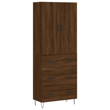 vidaXL Ντουλάπι Καφέ Δρυς 69,5x34x180cm από Επεξεργασμένο Ξύλο 1 τεμ.