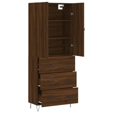 vidaXL Ντουλάπι Καφέ Δρυς 69,5x34x180cm από Επεξεργασμένο Ξύλο 1 τεμ.