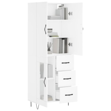 vidaXL Ντουλάπι Λευκό 69,5x34x180cm από Επεξεργασμένο Ξύλο 1 τεμ.