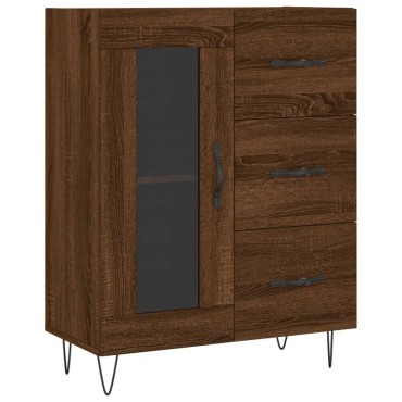 vidaXL Ντουλάπι Καφέ Δρυς 69,5x34x180cm από Επεξεργασμένο Ξύλο 1 τεμ.