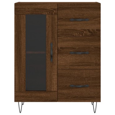 vidaXL Ντουλάπι Καφέ Δρυς 69,5x34x180cm από Επεξεργασμένο Ξύλο 1 τεμ.