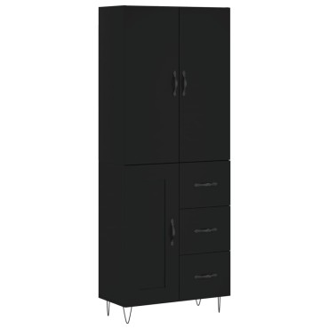 vidaXL Ντουλάπι Μαύρο 69,5x34x180cm από Επεξεργασμένο Ξύλο 1 τεμ.