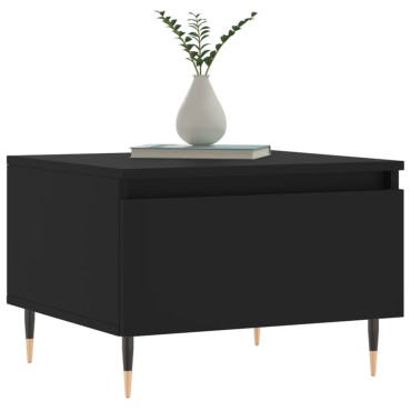 vidaXL Τραπεζάκια Σαλονιού 2 τεμ. Μαύρα 50x46x35cm Επεξεργ. Ξύλο