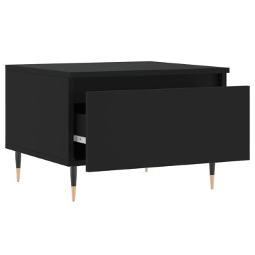 vidaXL Τραπεζάκια Σαλονιού 2 τεμ. Μαύρα 50x46x35cm Επεξεργ. Ξύλο