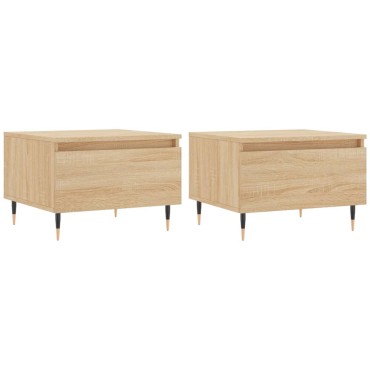 vidaXL Τραπεζάκια Σαλονιού 2 τεμ. Sonoma Δρυς 50x46x35cm Επεξ. Ξύλο