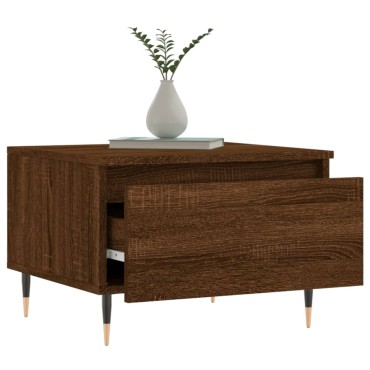 vidaXL Τραπεζάκια Σαλονιού 2 τεμ. Καφέ Δρυς 50x46x35cm Επεξ. Ξύλο