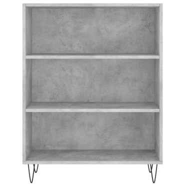 vidaXL Ντουλάπι Γκρι Σκυροδέματος 69,5x34x180cm Επεξεργασμένο Ξύλο 1 τεμ.