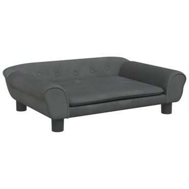 vidaXL Καναπές Παιδικός Σκούρο Γκρι 70x45x26cm από Βελούδο 1 τεμ.