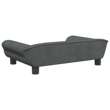 vidaXL Καναπές Παιδικός Σκούρο Γκρι 70x45x26cm από Βελούδο 1 τεμ.