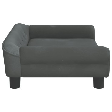 vidaXL Καναπές Παιδικός Σκούρο Γκρι 70x45x26cm από Βελούδο 1 τεμ.