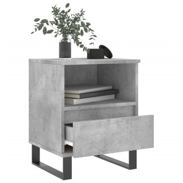 vidaXL Κομοδίνο Γκρι Σκυροδέματος 40x35x50cm από Επεξεργ. Ξύλο 1 τεμ.