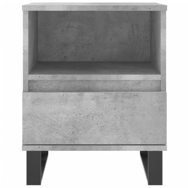 vidaXL Κομοδίνο Γκρι Σκυροδέματος 40x35x50cm από Επεξεργ. Ξύλο 1 τεμ.