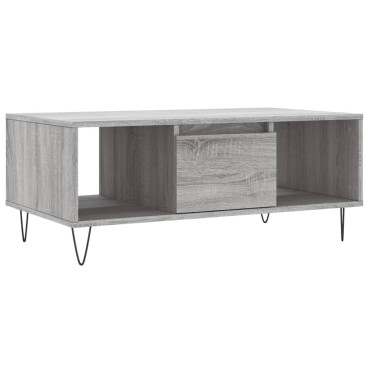 vidaXL Τραπεζάκι Σαλονιού Γκρι Sonoma 90x50x36,5cm Επεξεργασμένο Ξύλο 1 τεμ.